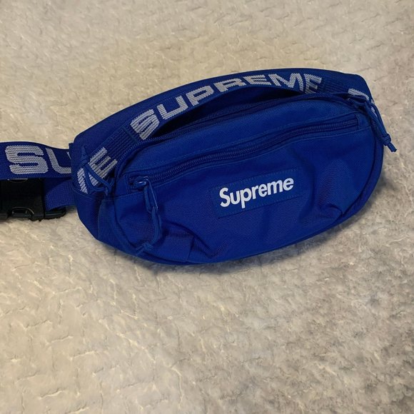 supreme waist bag ss18 blue